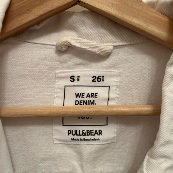 Pull&Bear Oversized White Jean Jacket - Picture 2 of 3